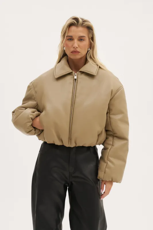 Aspen Puffer Jacket - Beige sold by Maebe