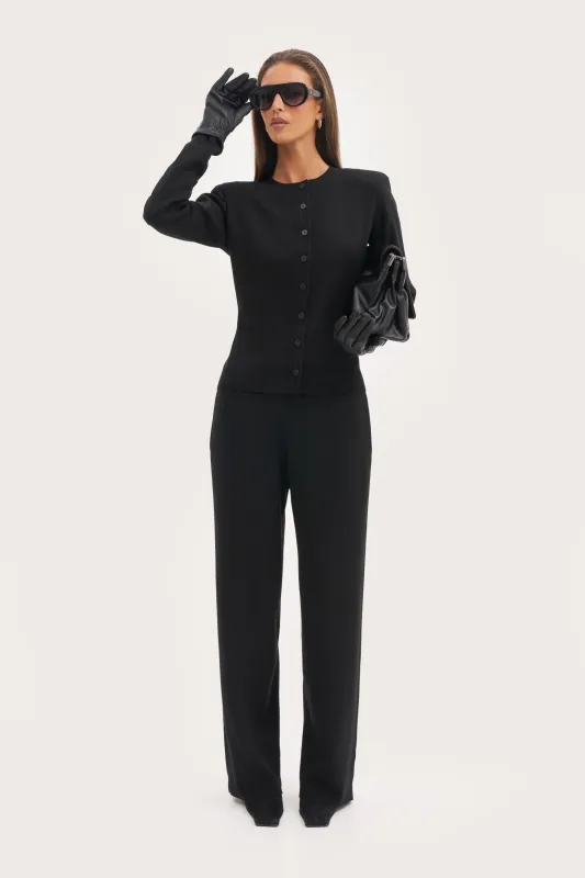 Retreat Ribbed Knit Pants - Black sold by Maebe