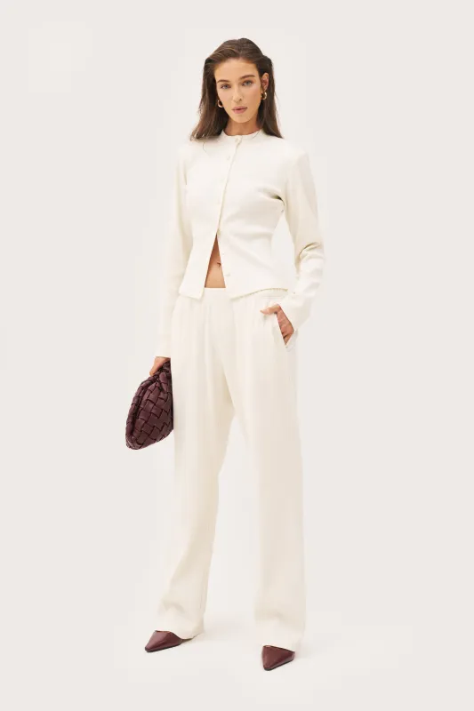 Awayday Pleated Pants - Cream sold by Maebe