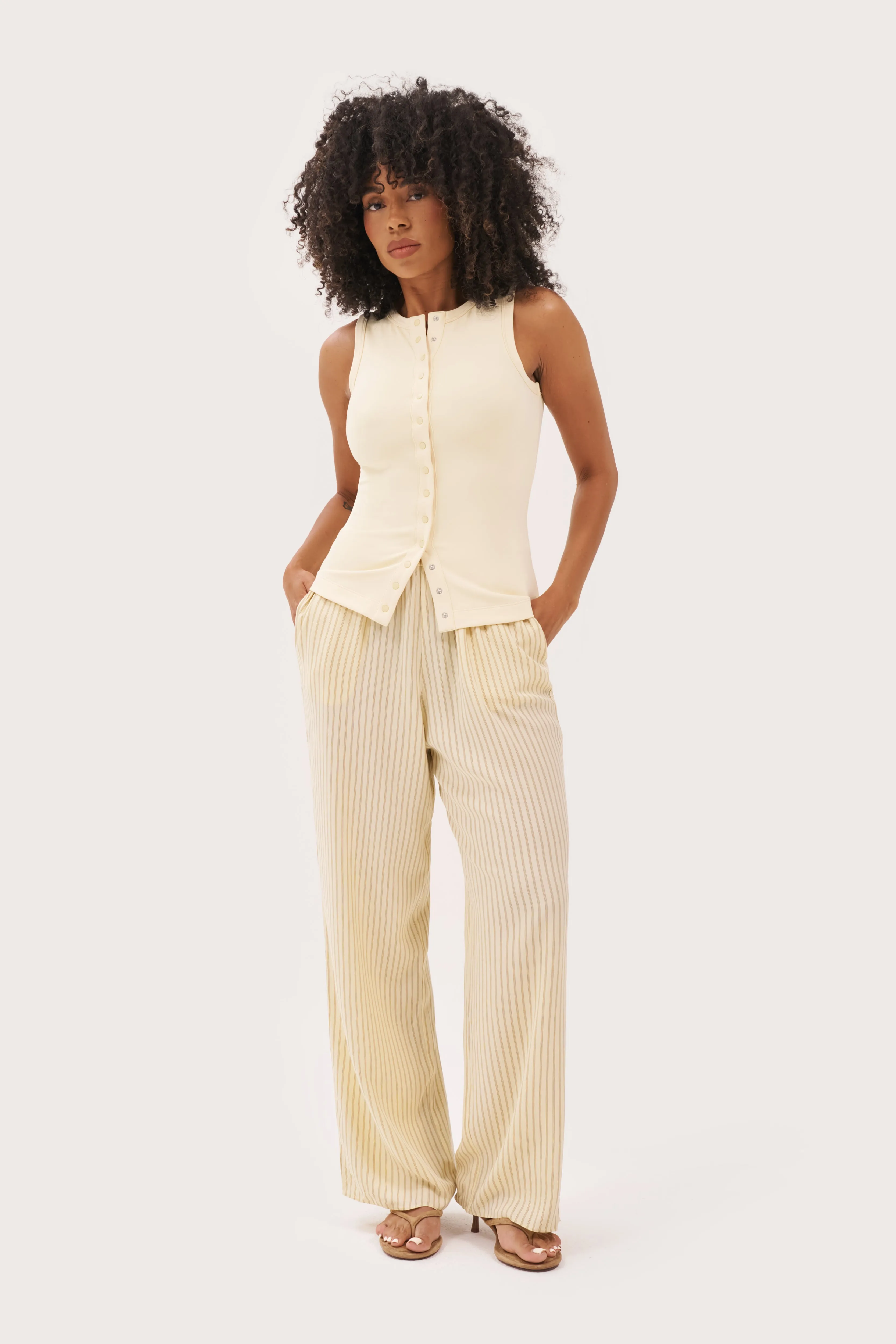 Contour Popper Top - Buttercream sold by Maebe product image thumbnail 5