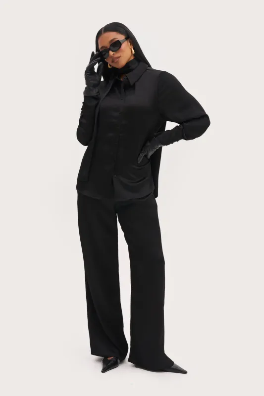 Vacation Mini Pleat Pants - Black sold by Maebe