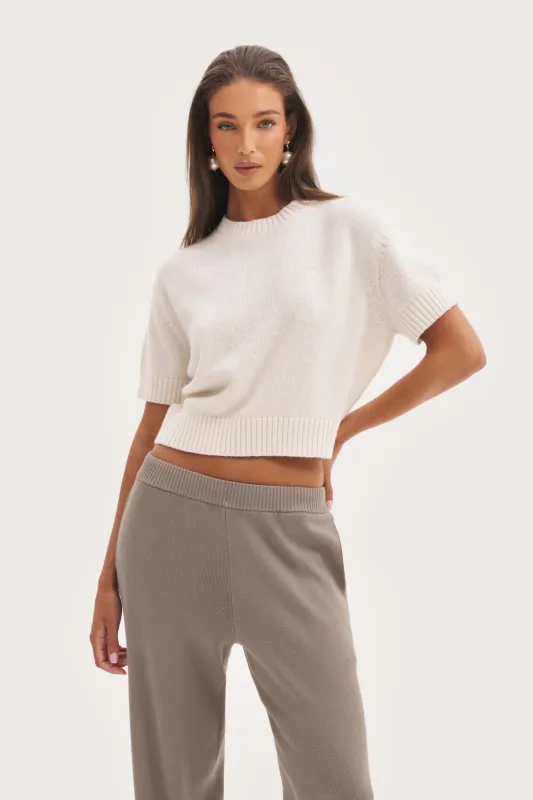 Sofia Knit Sweater - Cream sold by Maebe