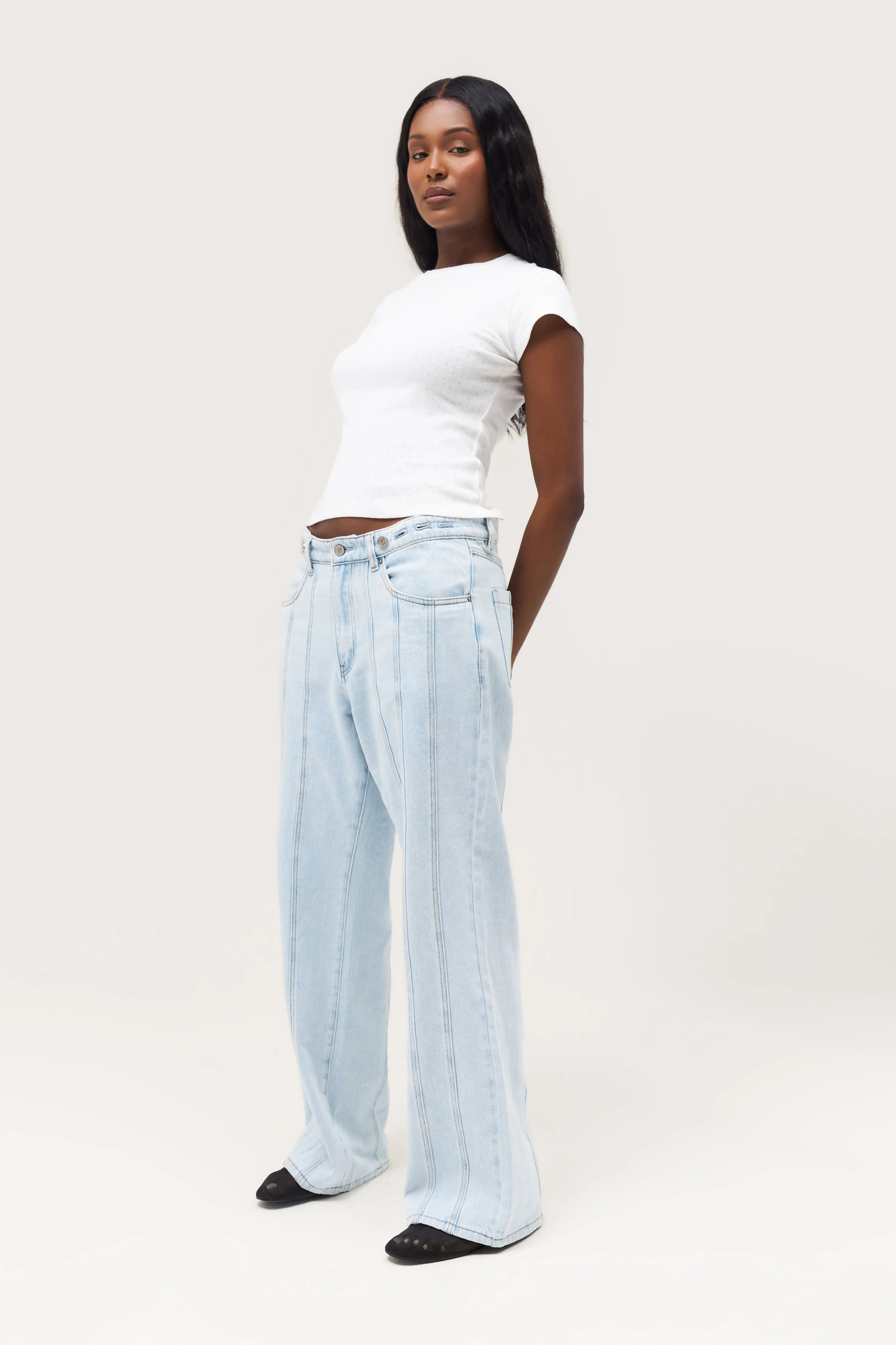 Seam Detail Boyfriend Jeans - Blue sold by Maebe product image thumbnail 5