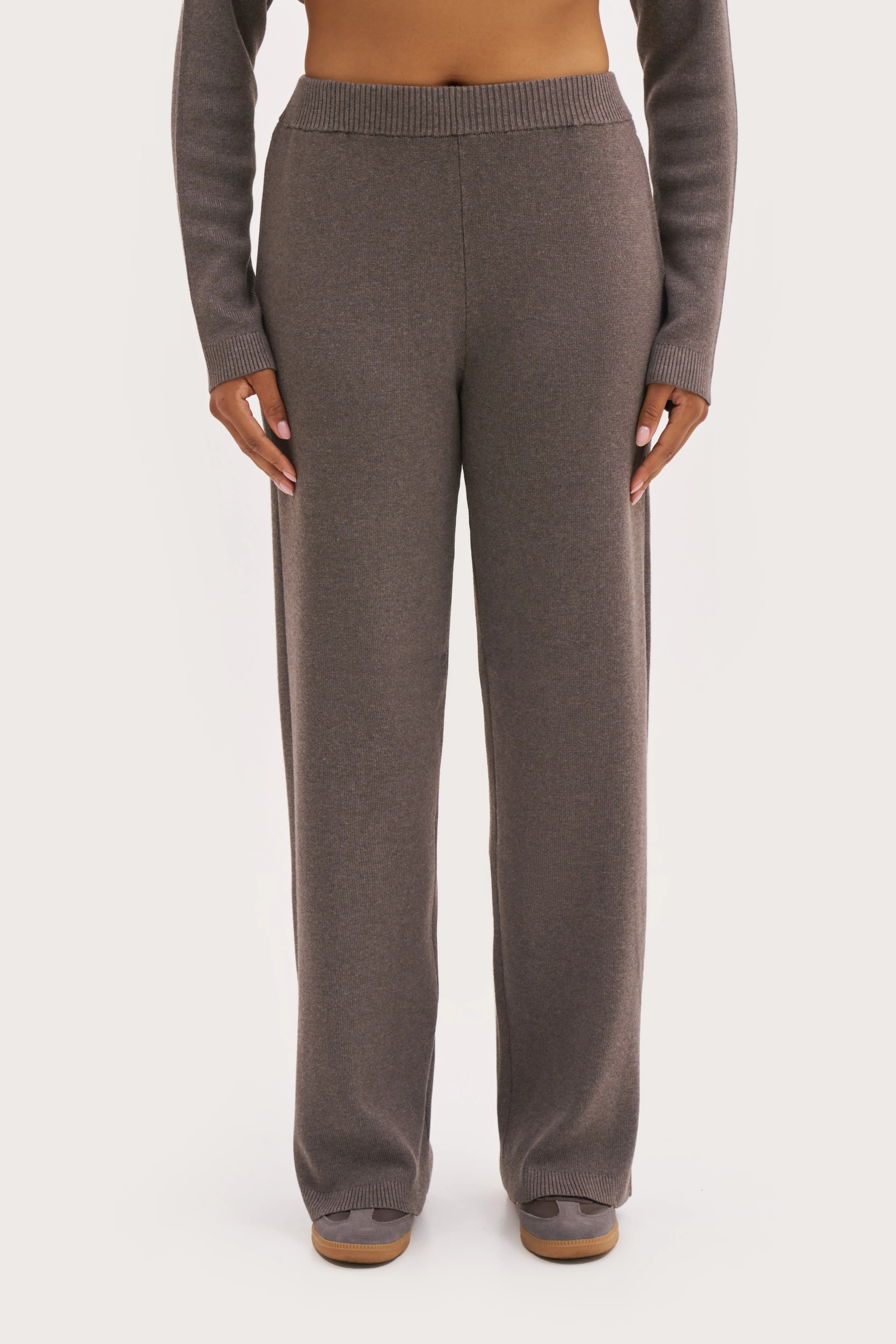 Retreat Ribbed Knit Pants - Brown Marl sold by Maebe product image thumbnail 5