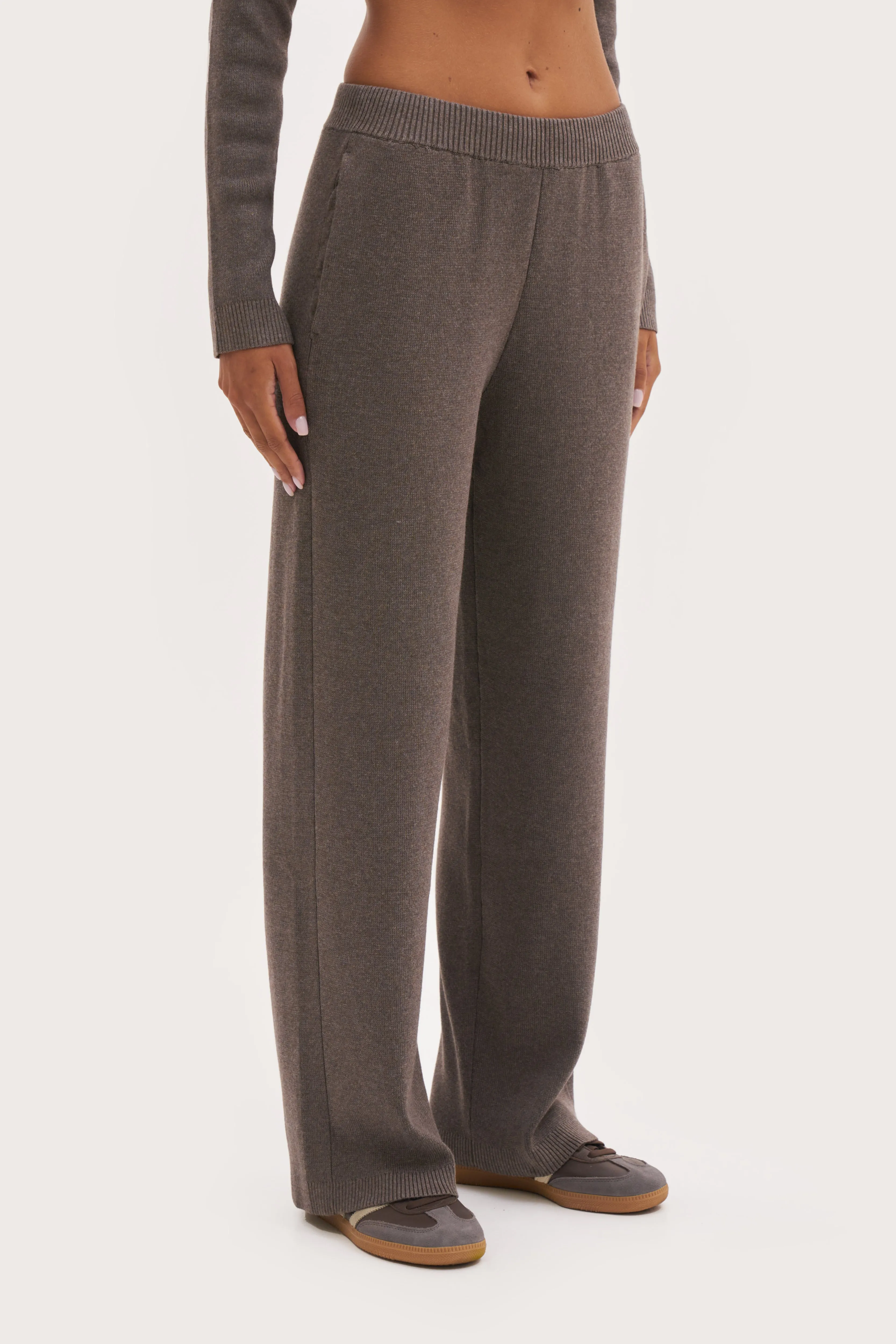 Retreat Ribbed Knit Pants - Brown Marl sold by Maebe product image thumbnail 3