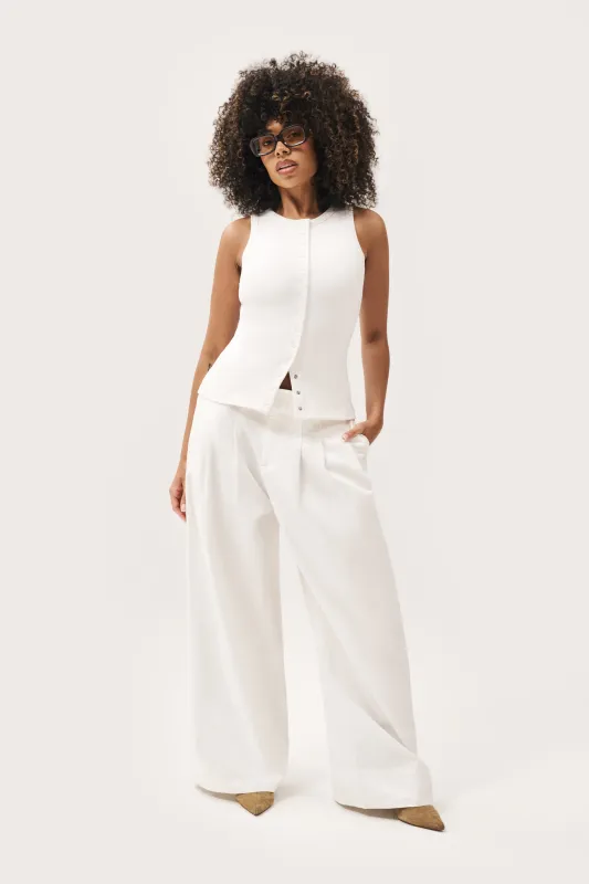 Contour Popper Top - Off White sold by Maebe