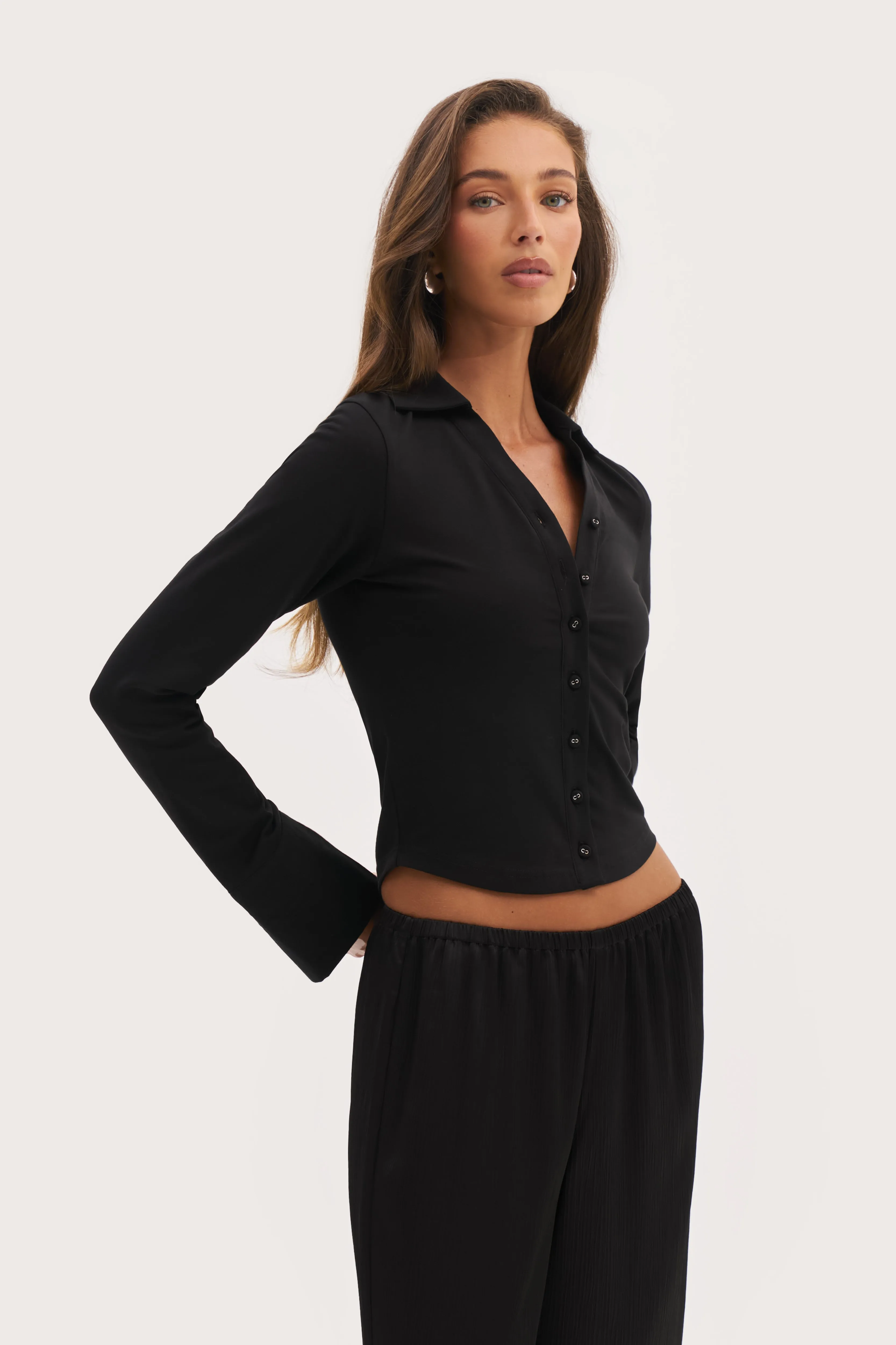 Daily Errands Fitted Shirt - Black sold by Maebe product image thumbnail 3