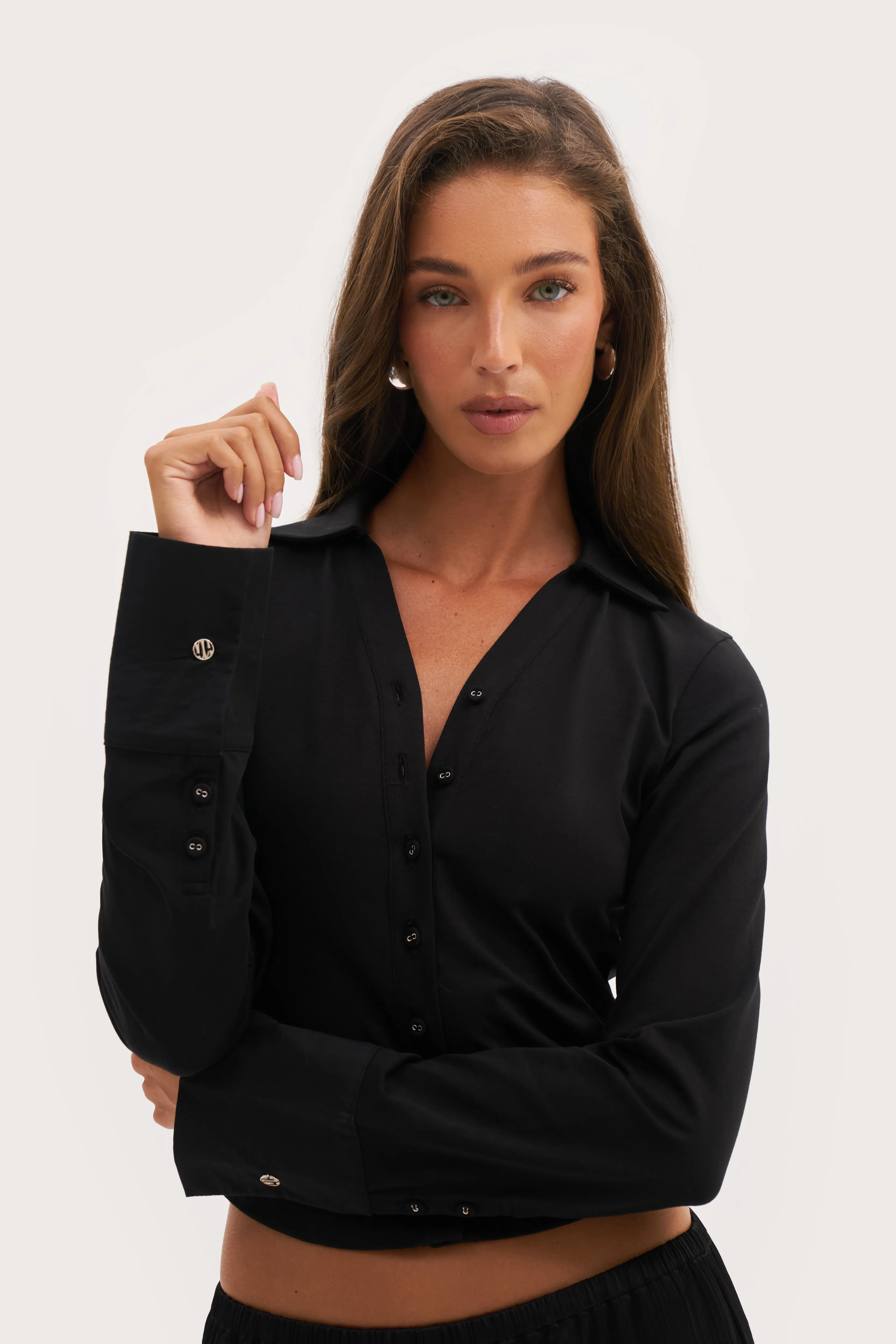 Daily Errands Fitted Shirt - Black sold by Maebe product image thumbnail 5