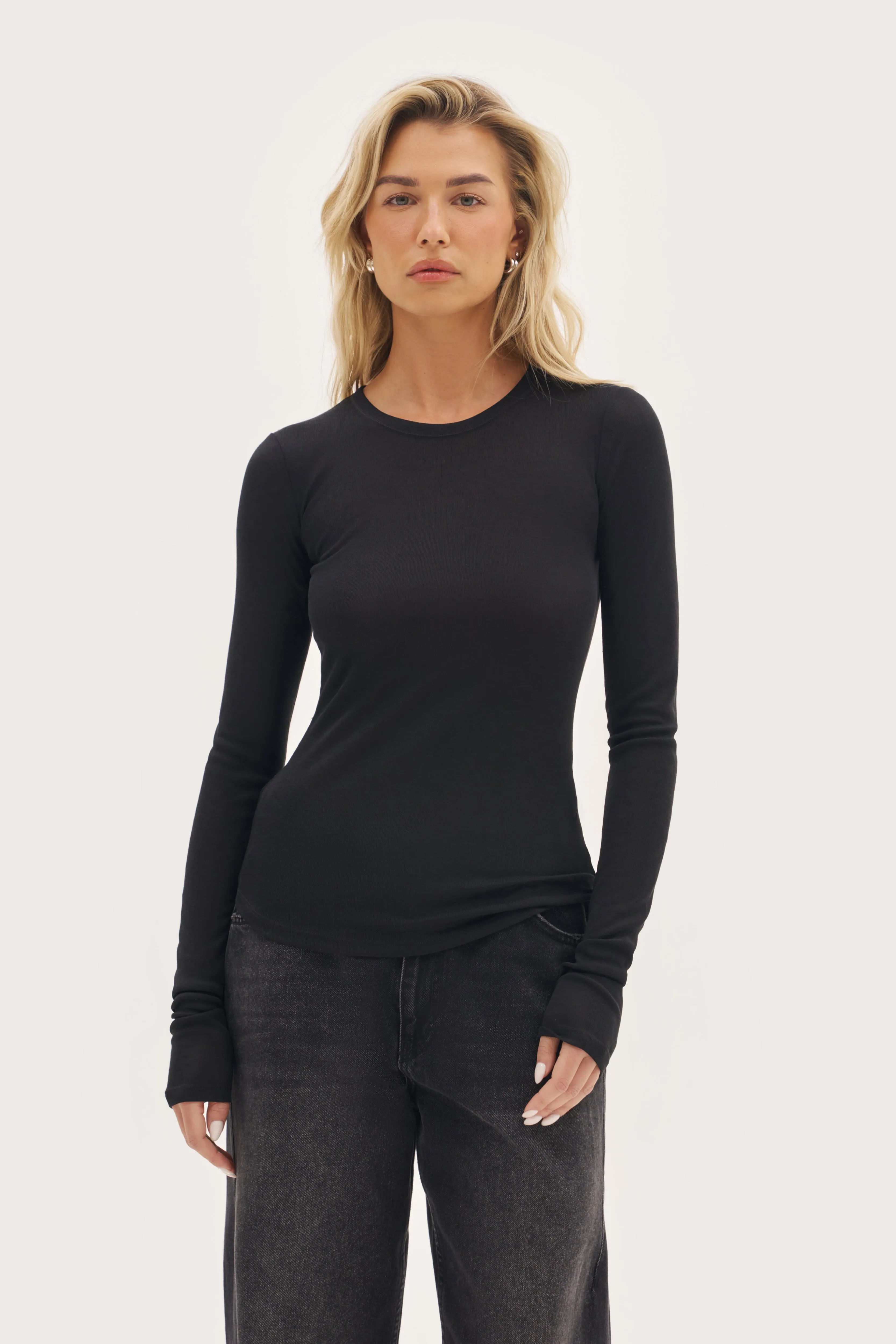 Stacked Long Sleeve Top - Black sold by Maebe product image thumbnail 2