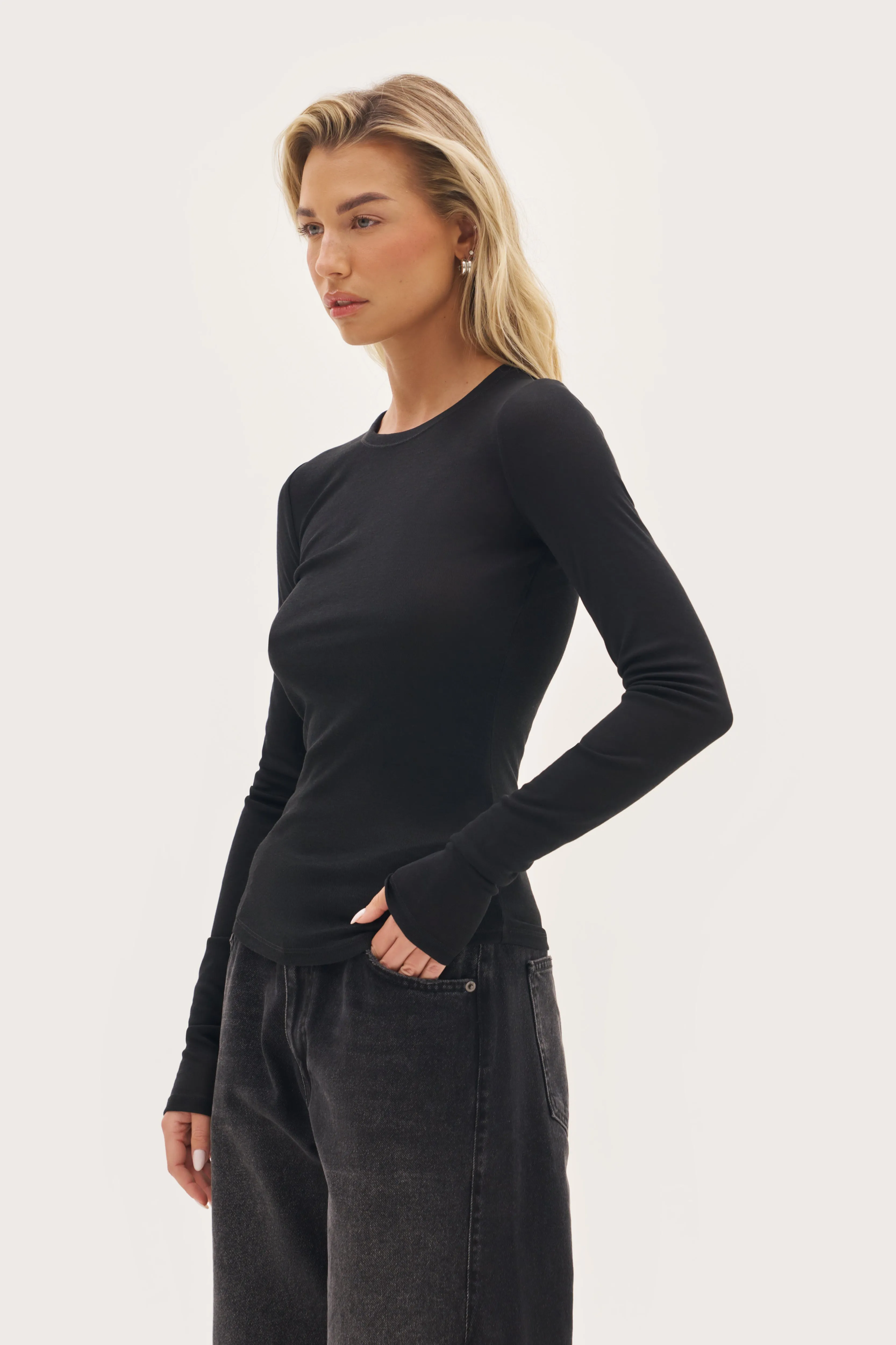 Stacked Long Sleeve Top - Black sold by Maebe product image thumbnail 3