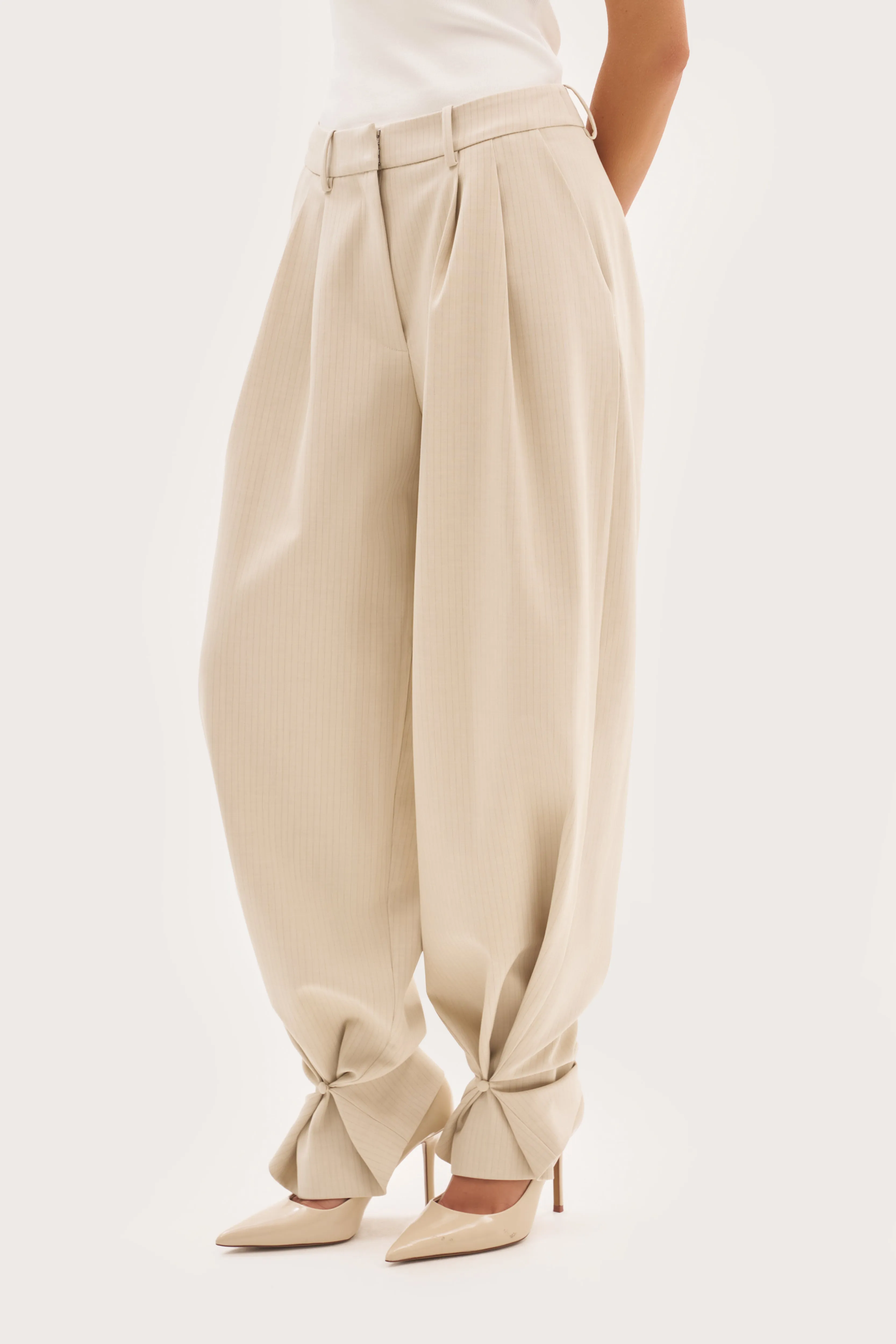 Polina Trousers With Cuff Detail - Beige sold by Maebe product image thumbnail 3