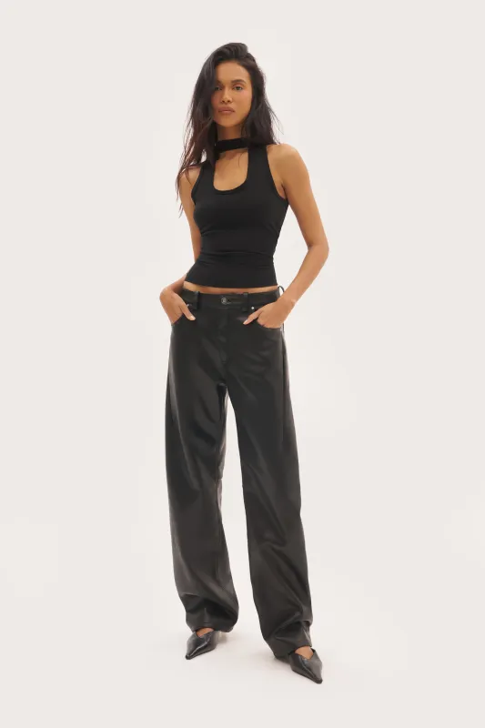 Halter Vest Top - Black made by Maebe