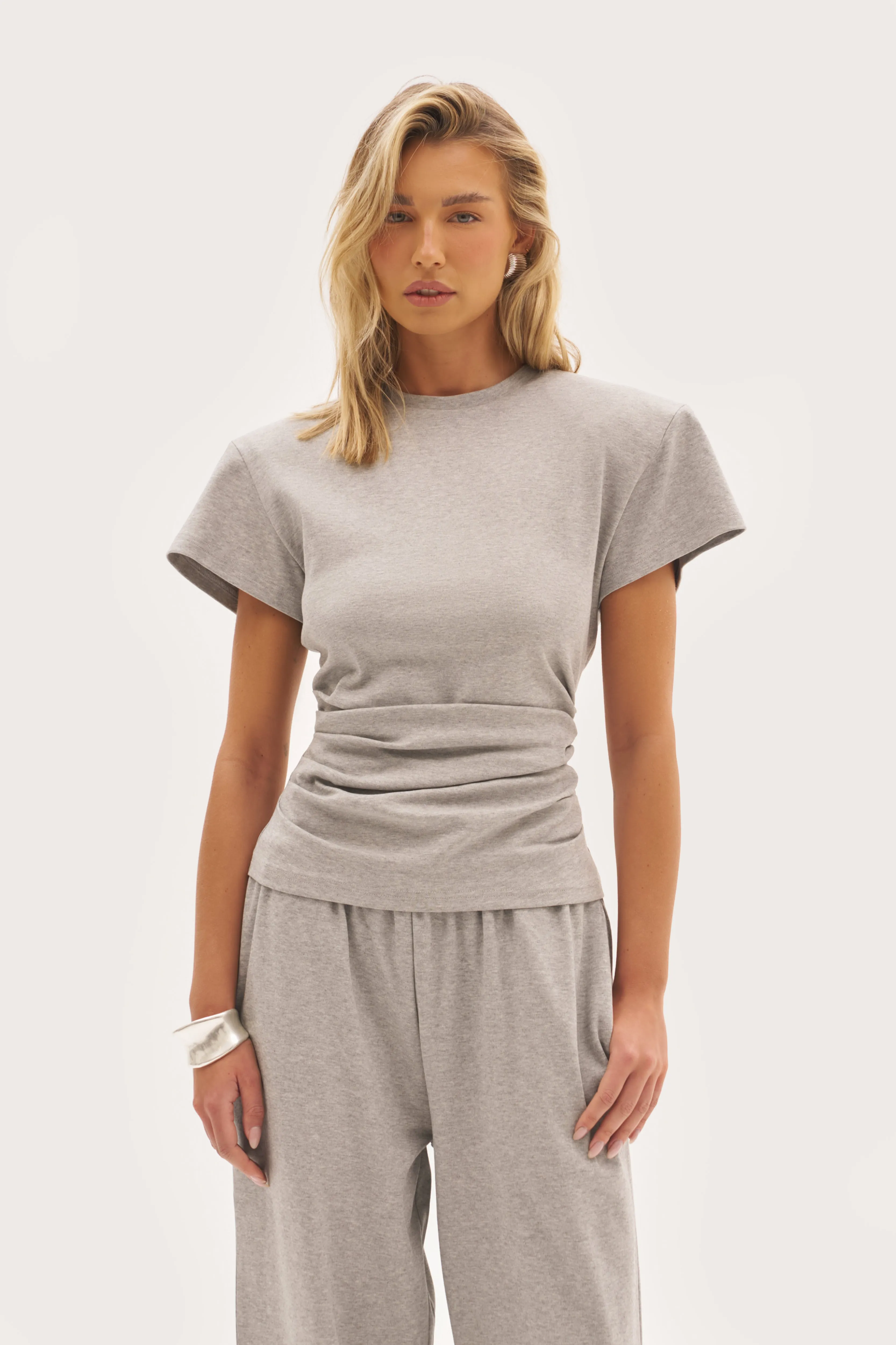 Sora Fitted Tee - Grey sold by Maebe
