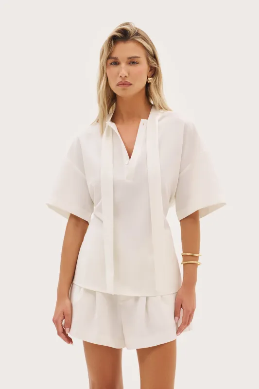 Sundown Overhead Shirt - White made by Maebe