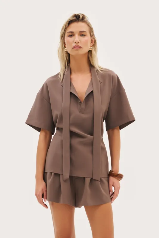 Sundown Overhead Shirt - Khaki Moss made by Maebe