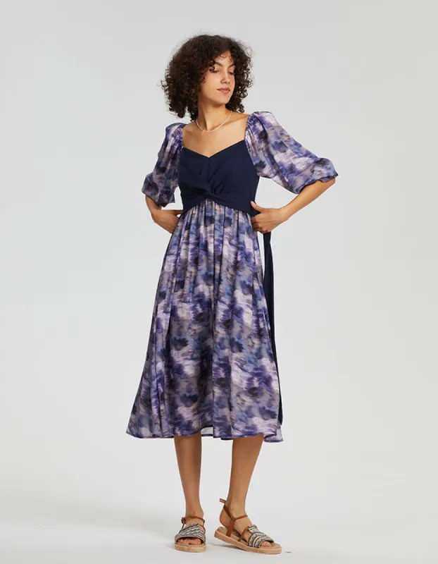 ALLOVIN The Caroline Knit-woven Braless Midi Dress sold by Allovin