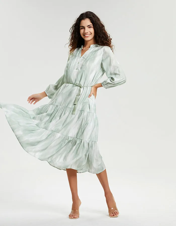 ALLOVIN The Harper Tie-Dye Printed Dress sold by Allovin product image thumbnail 4