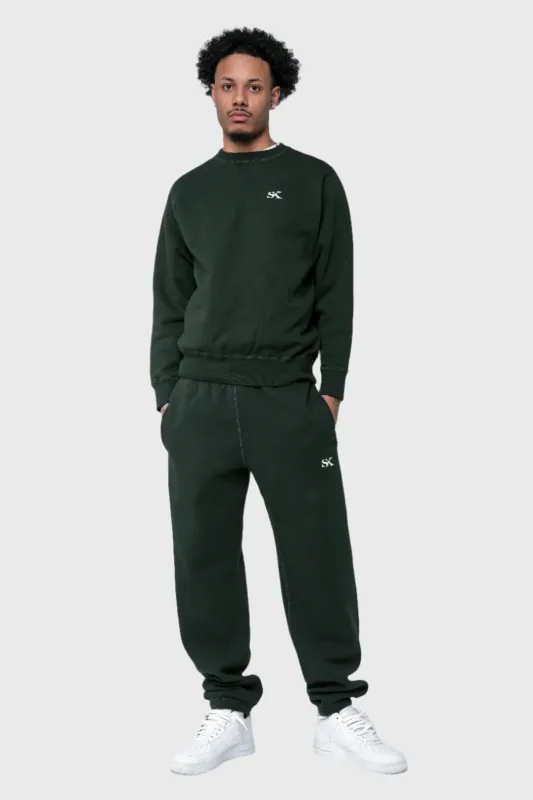 SK Core Fleece Crewneck - Forest Green sold by SK KINETIX