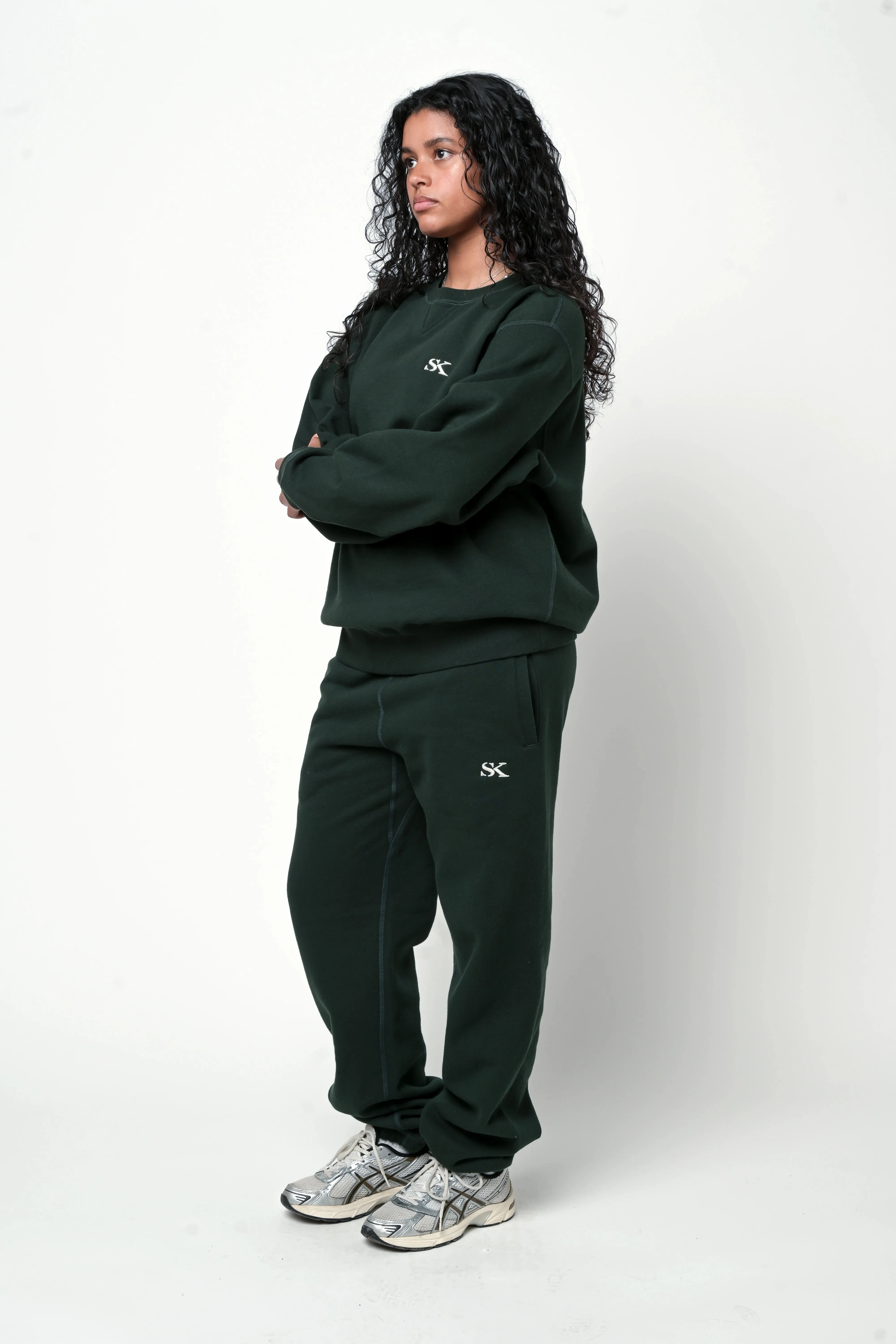 SK Core Fleece Crewneck - Forest Green sold by SK KINETIX