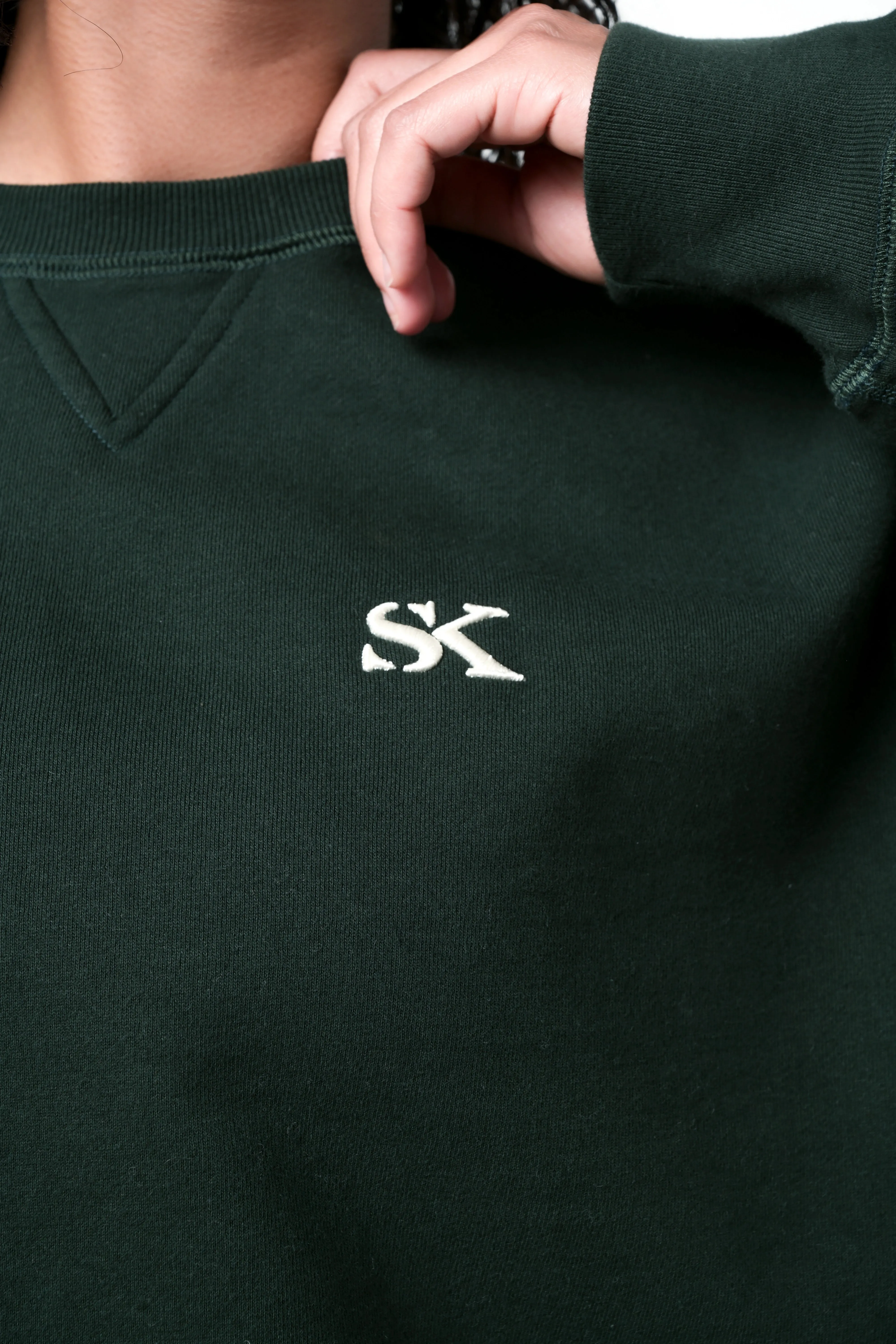 SK Core Fleece Crewneck - Forest Green sold by SK KINETIX product image thumbnail 3