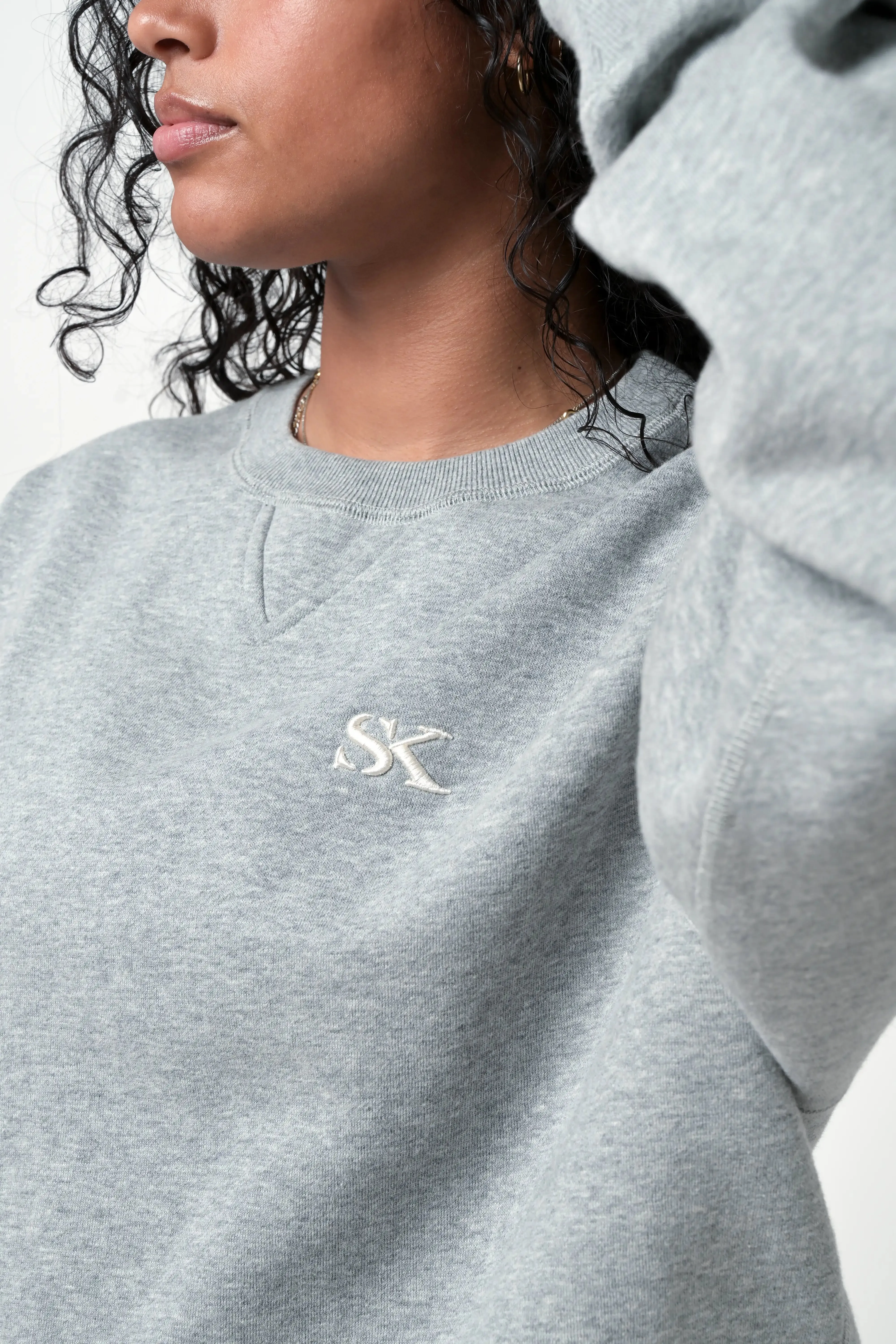 SK Core Fleece Crewneck - Grey sold by SK KINETIX product image thumbnail 2