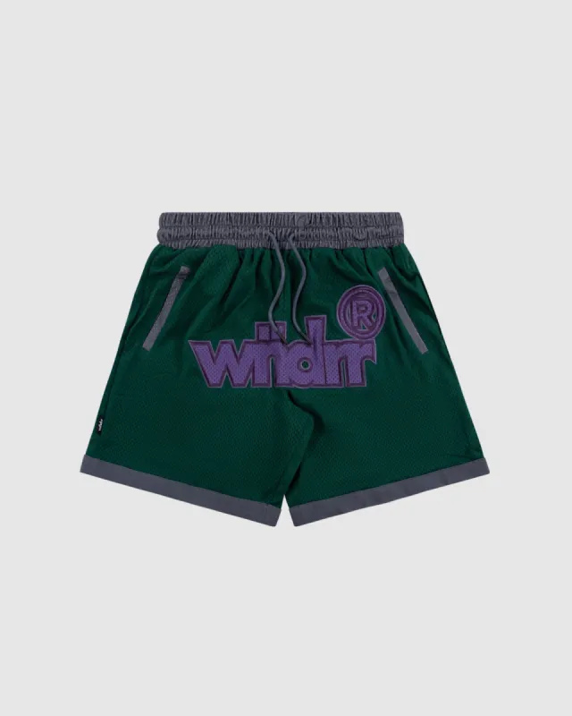 OFFCUT COURT SHORT - GREEN/GREY sold by WNDRR