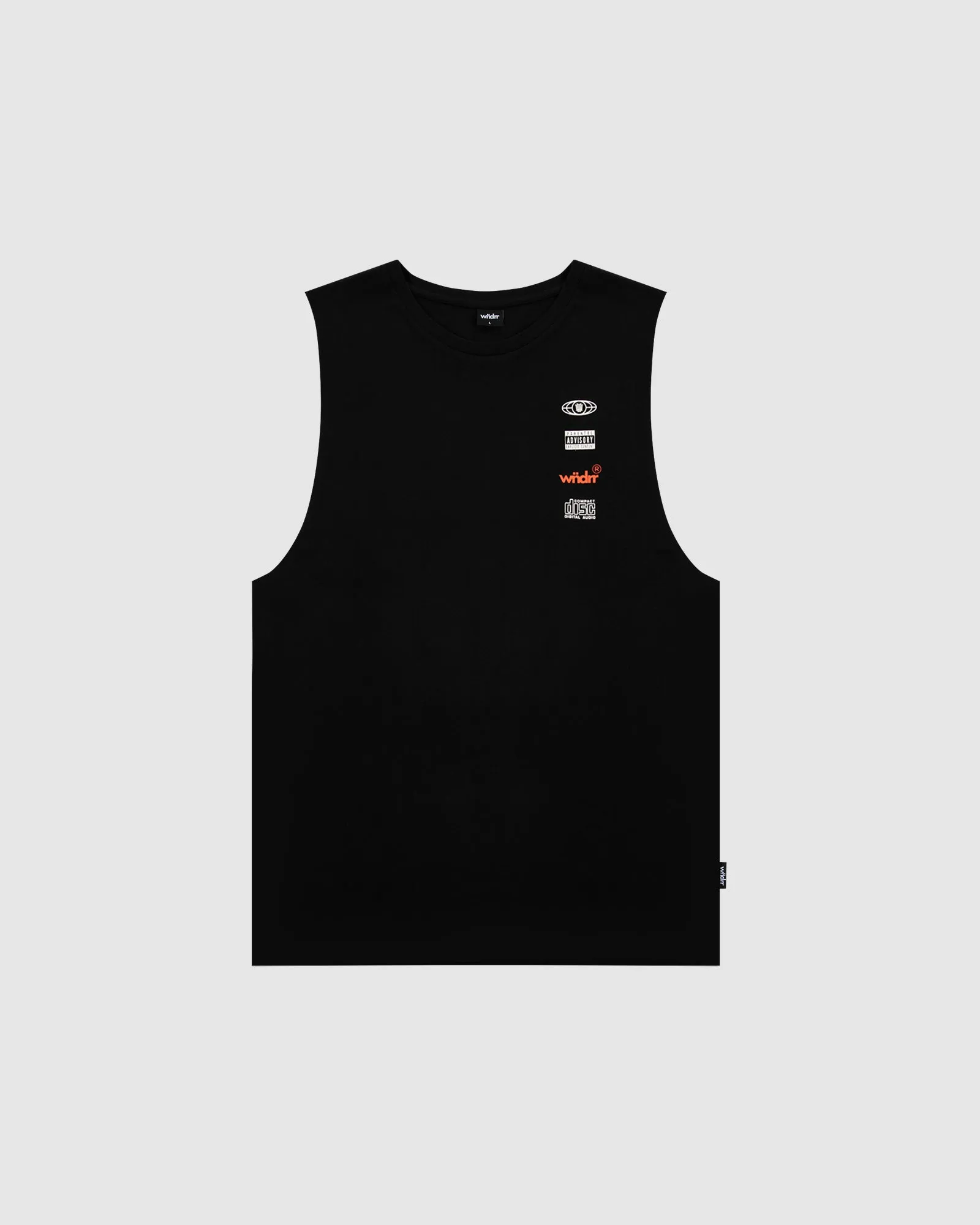 HIGH SIGN MUSCLE TOP - BLACK sold by WNDRR product image thumbnail 3