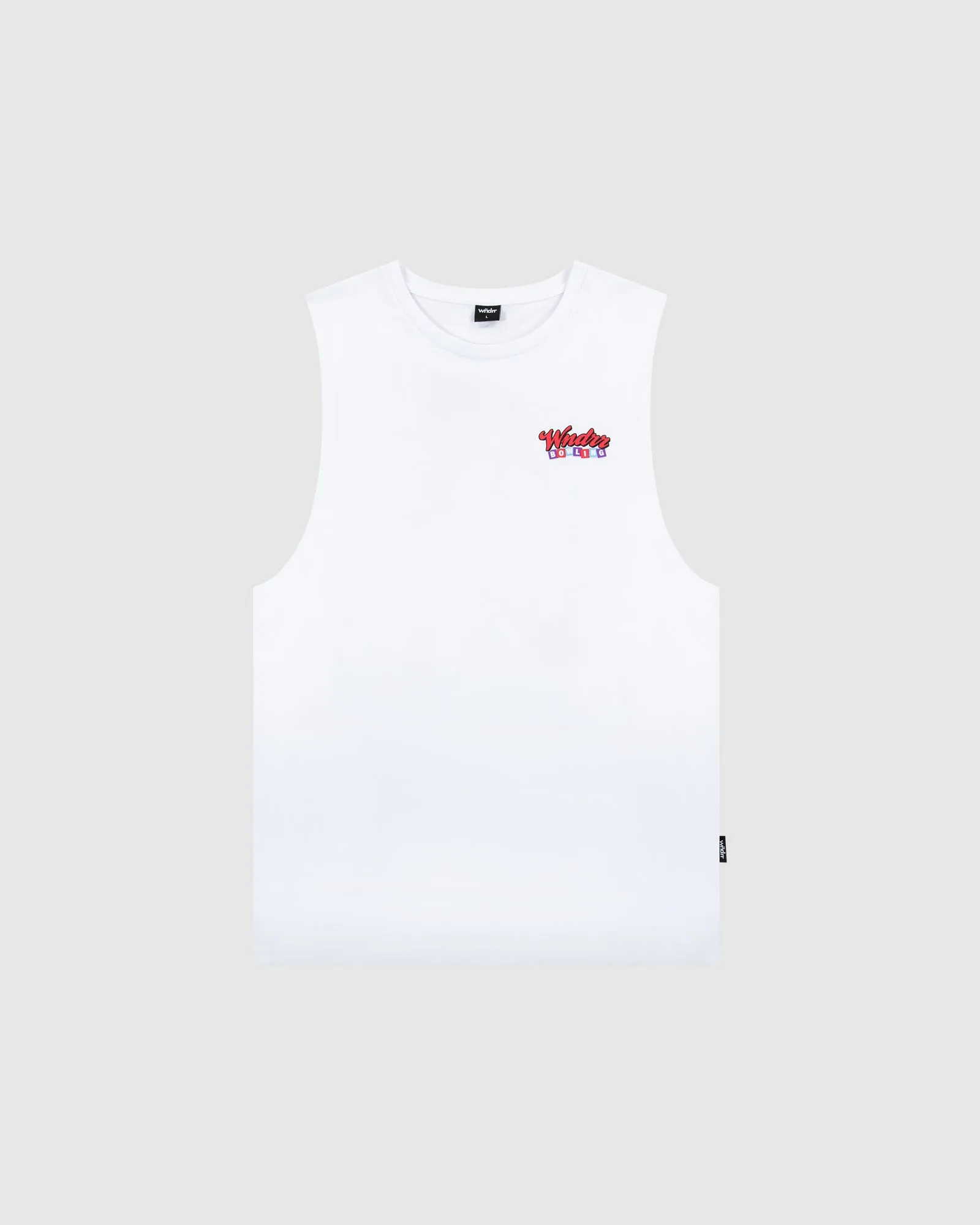 BOWLING MUSCLE TOP - WHITE sold by WNDRR product image thumbnail 3