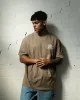 OUTLET BOX FIT TEE - TAUPE sold by WNDRR
