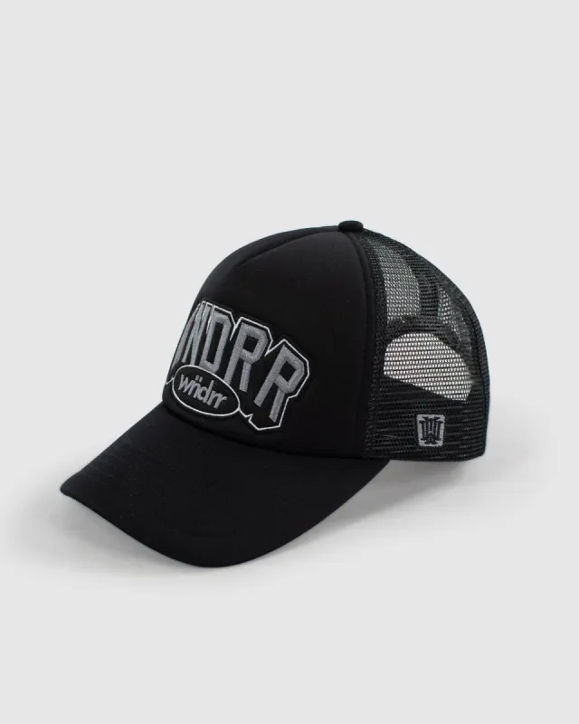 ALL ROUNDER TRUCKER CAP - BLACK sold by WNDRR