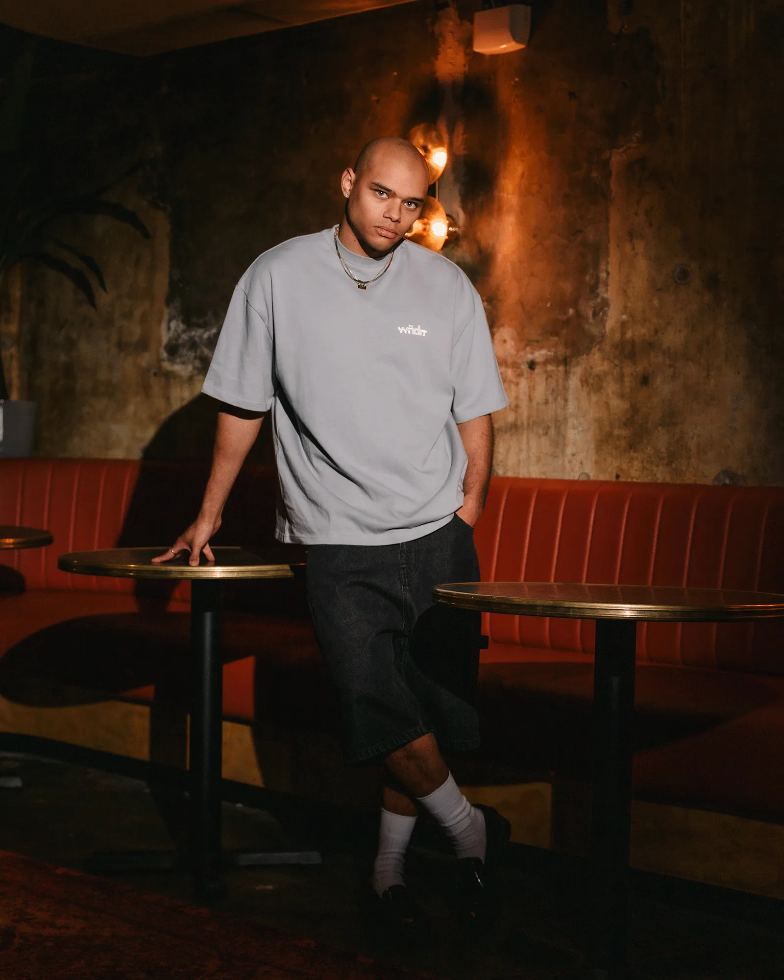 VIOLATION HEAVY WEIGHT TEE - CEMENT GREY sold by WNDRR product image thumbnail 4