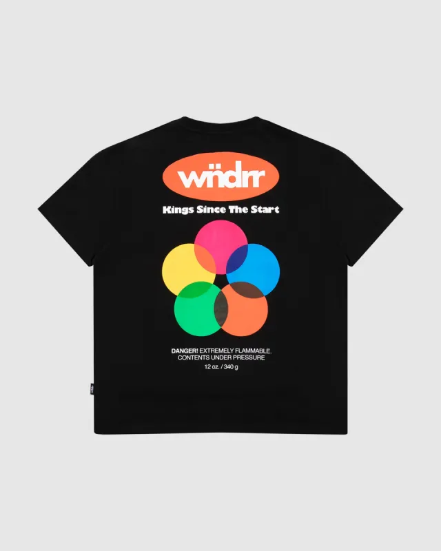 FLAMMABLE BOX FIT TEE - BLACK sold by WNDRR