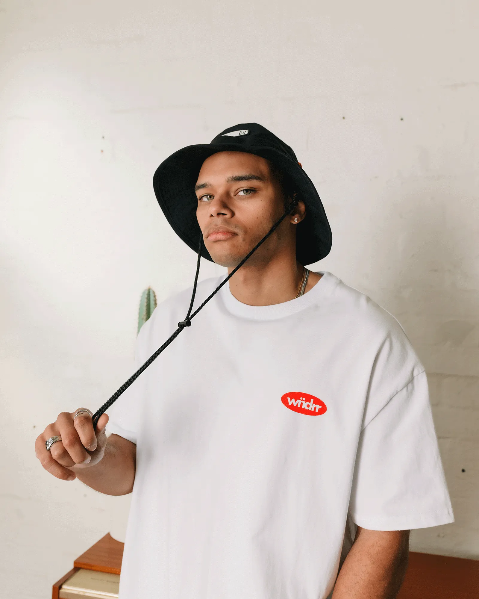FLAMMABLE BOX FIT TEE - WHITE sold by WNDRR product image thumbnail 4