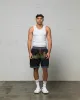 OFFCUT COURT SHORT - BLACK/GREEN sold by WNDRR