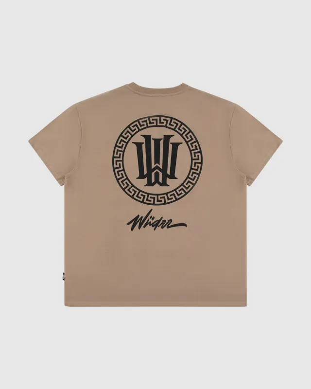 APOLLO BOX FIT TEE - TAUPE sold by WNDRR