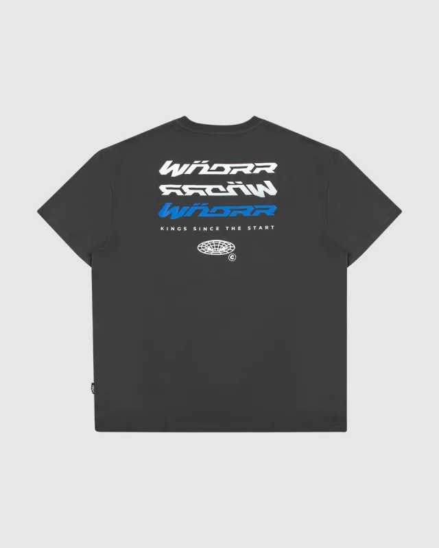 EXILE BOX FIT TEE - FADED BLACK sold by WNDRR