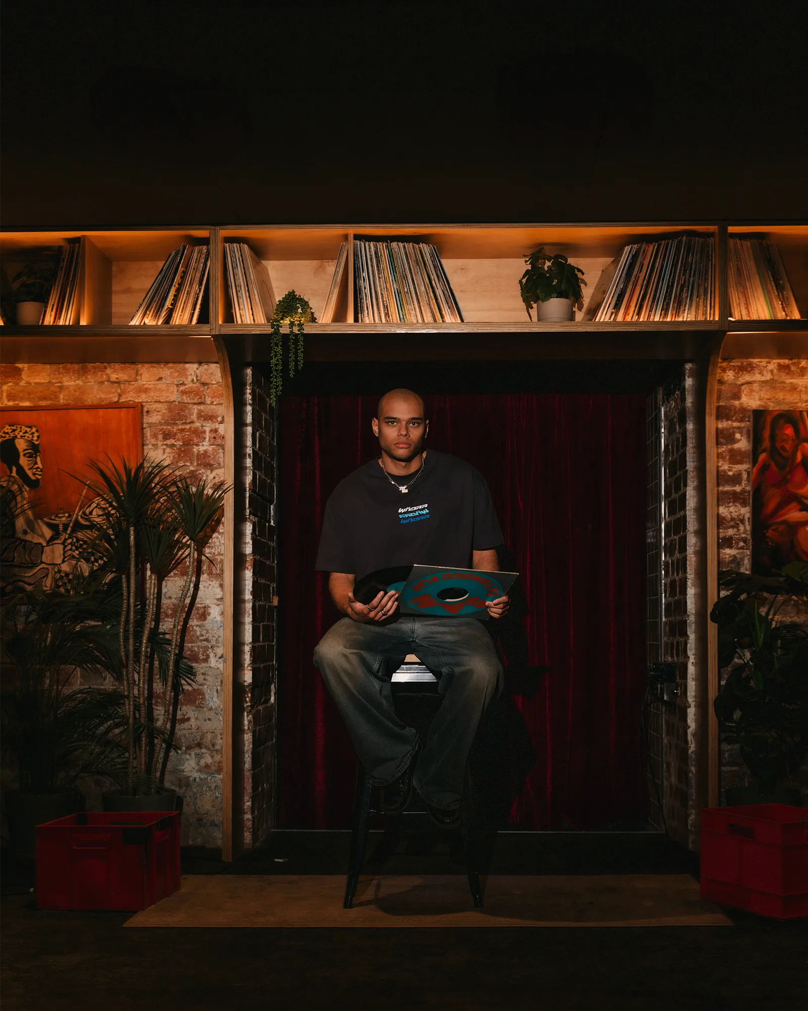 EXILE BOX FIT TEE - FADED BLACK sold by WNDRR product image thumbnail 5