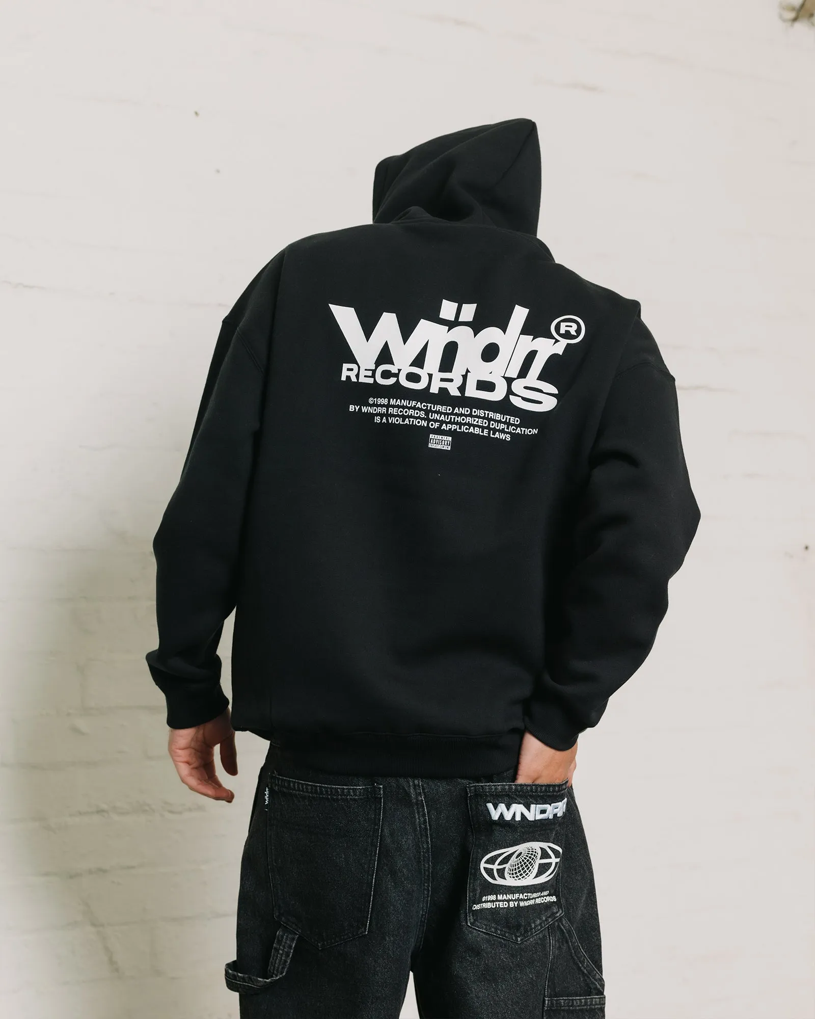 RECORDS HOOD SWEAT - BLACK sold by WNDRR product image thumbnail 2