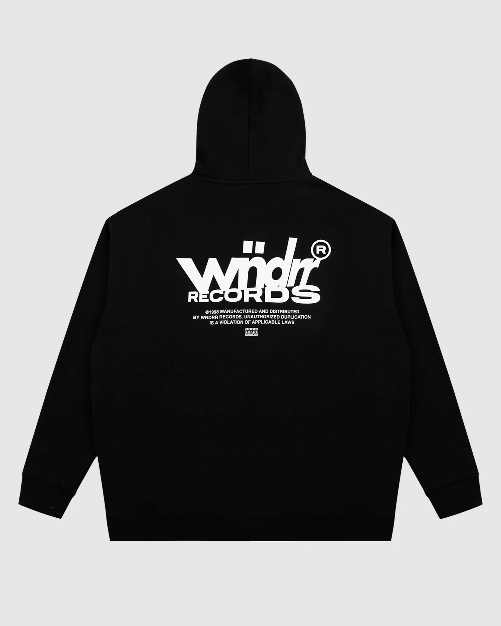 RECORDS HOOD SWEAT - BLACK sold by WNDRR