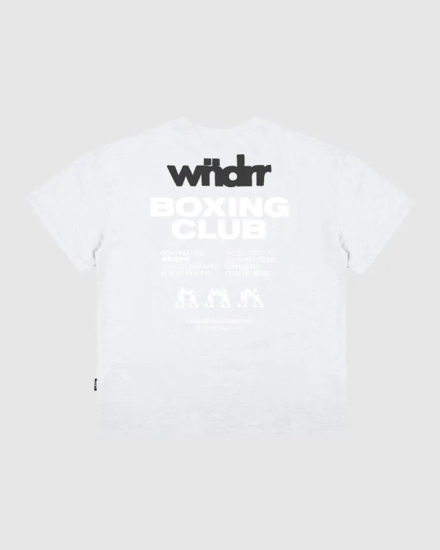 CLUB DE BOXE HEAVY WEIGHT TEE - WHITE MARLE sold by WNDRR