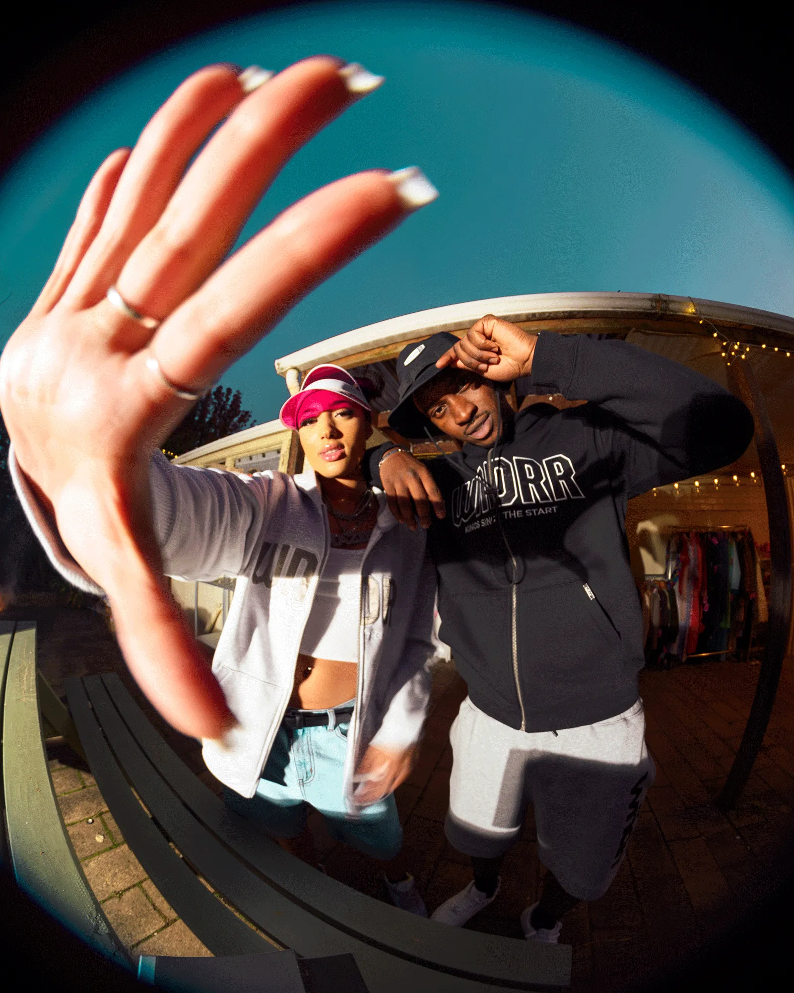 FEUD ZIP HOOD SWEAT - WHITE MARLE sold by WNDRR product image thumbnail 5