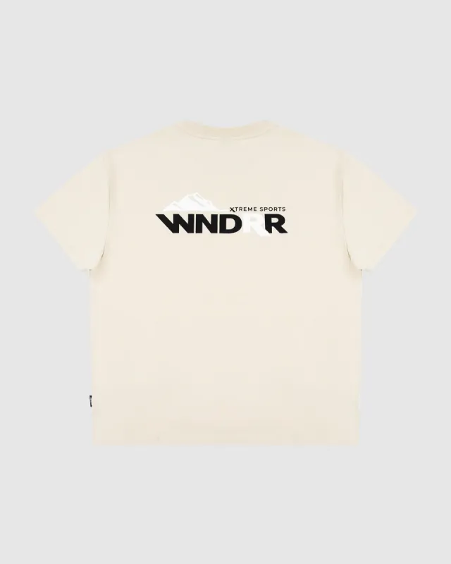 RANGES BOX FIT TEE - TAN sold by WNDRR