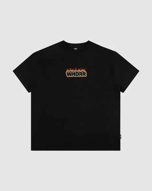 FLINT BOX FIT TEE - BLACK made by WNDRR