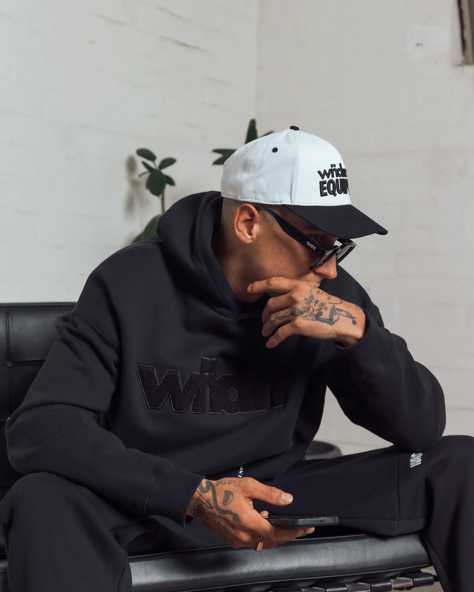 TONE HOOD SWEAT - BLACK sold by WNDRR product image thumbnail 4