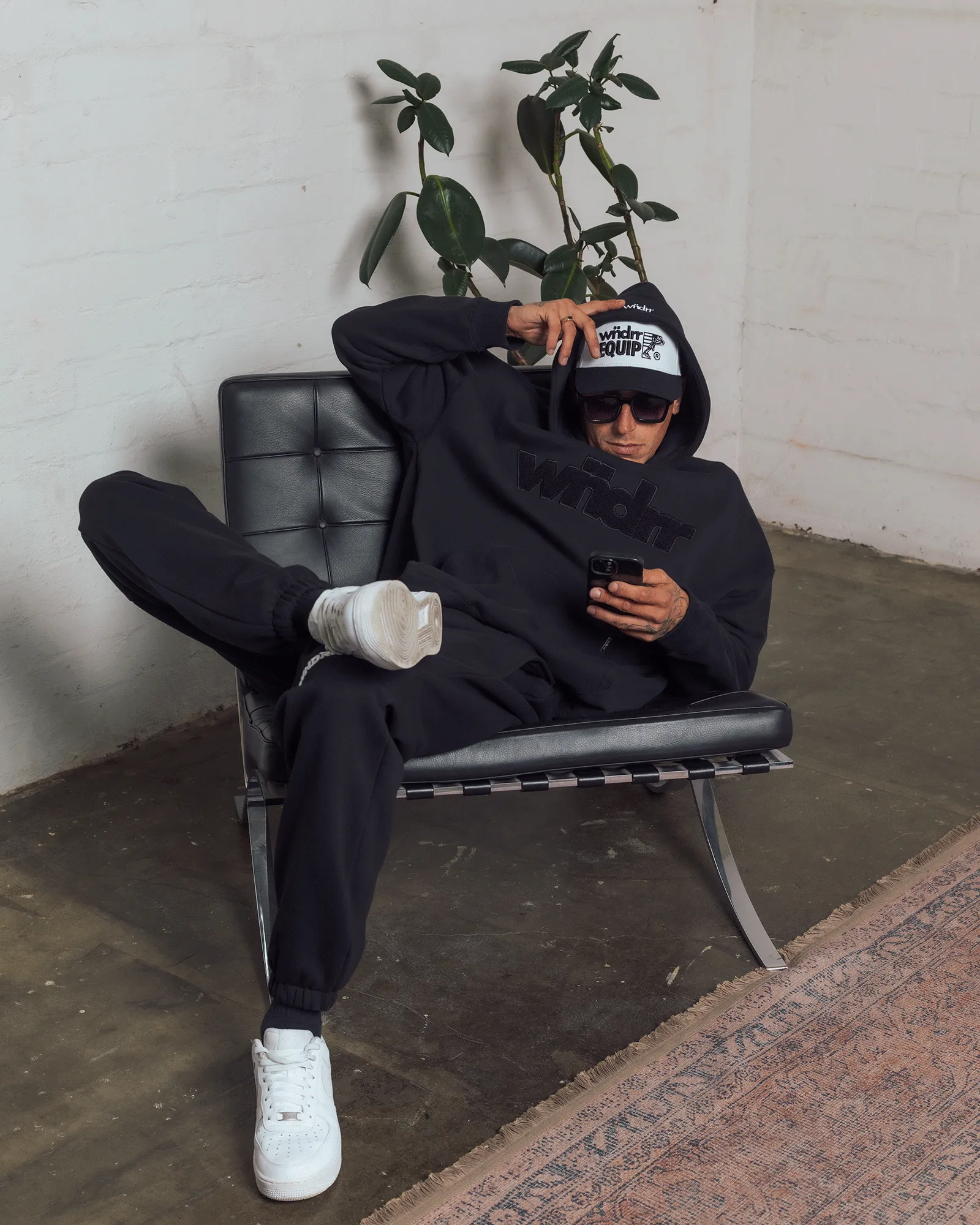 TONE HOOD SWEAT - BLACK sold by WNDRR product image thumbnail 5