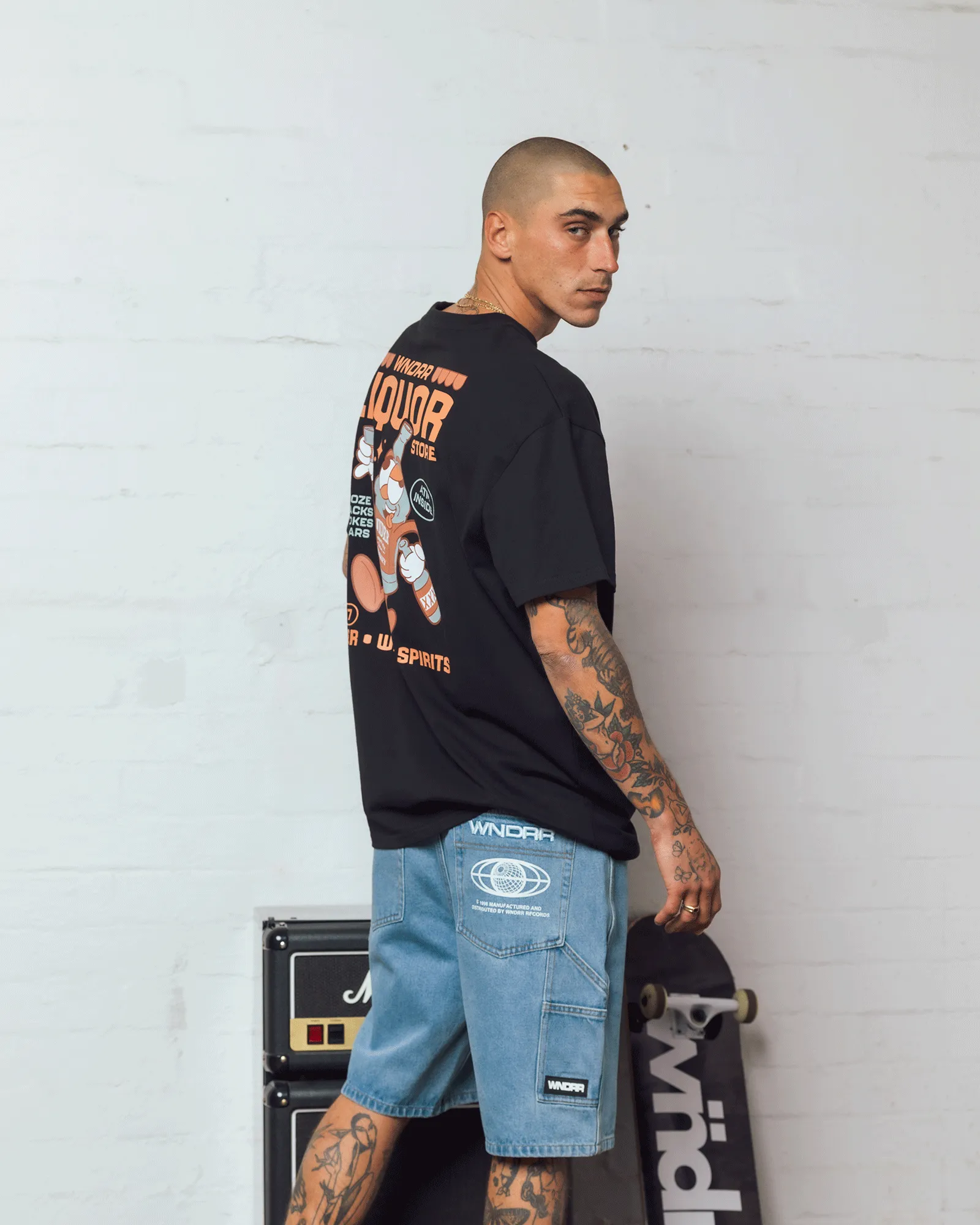 LIQUOR BOX FIT TEE - BLACK sold by WNDRR product image thumbnail 4