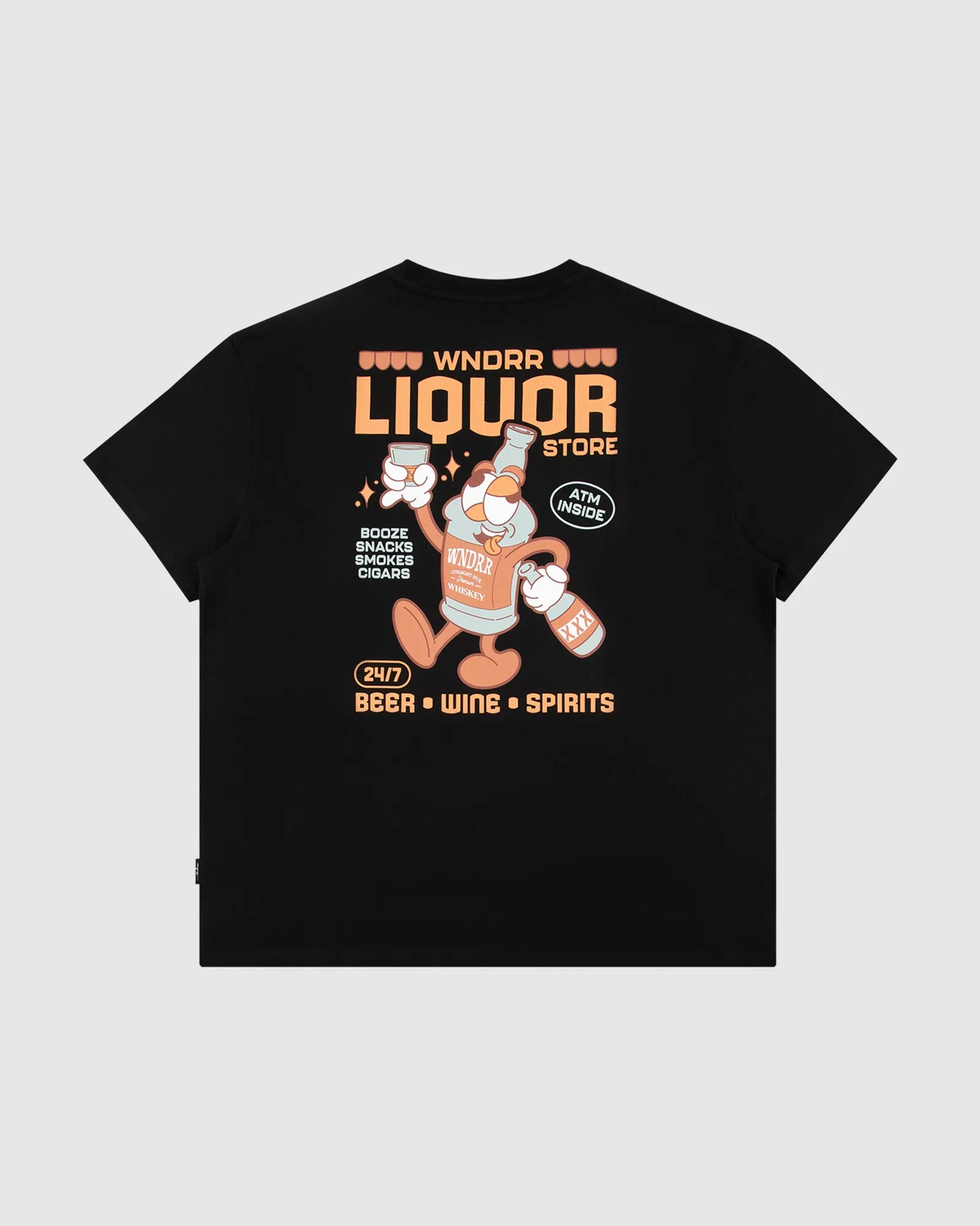 LIQUOR BOX FIT TEE - BLACK sold by WNDRR