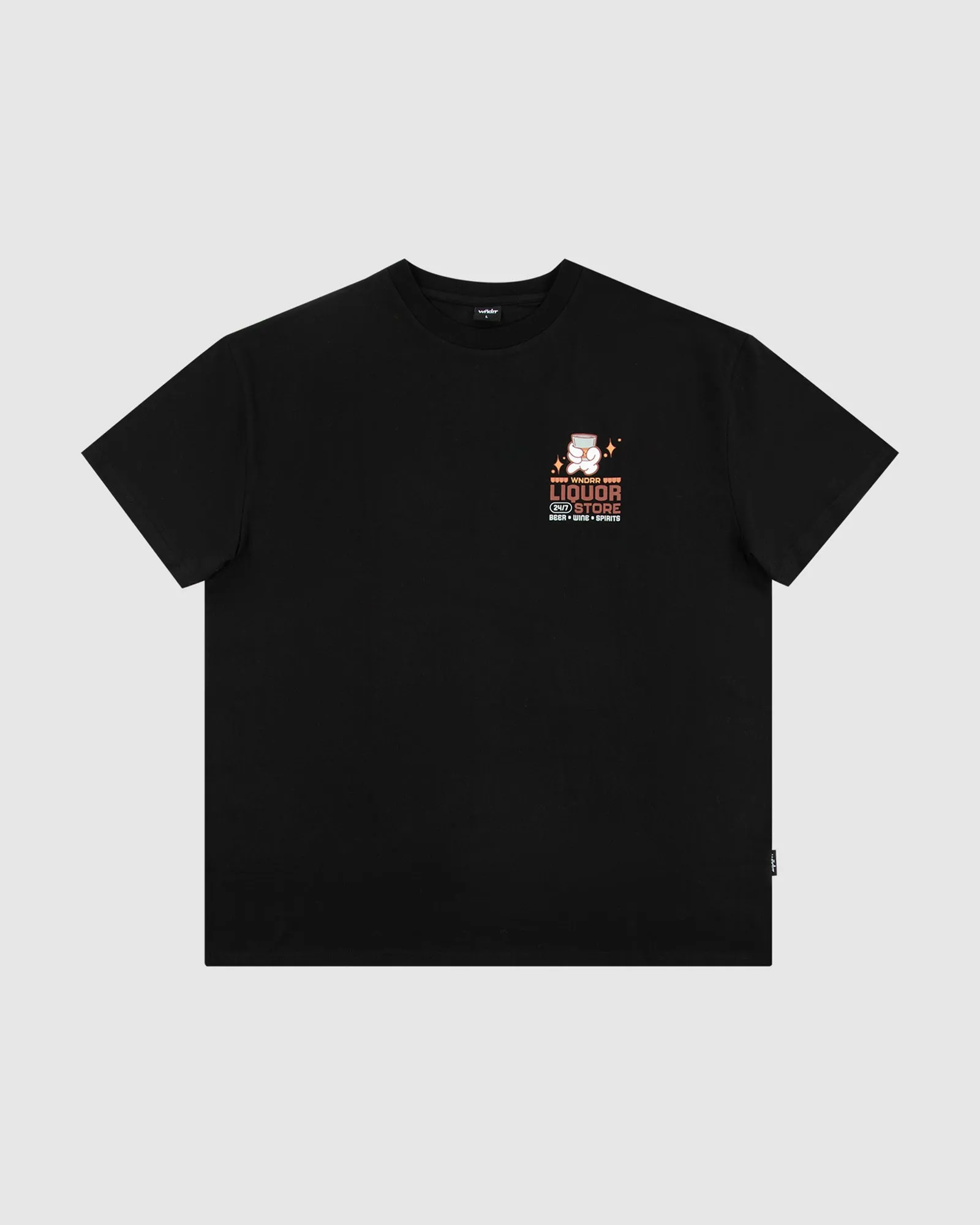 LIQUOR BOX FIT TEE - BLACK sold by WNDRR product image thumbnail 3