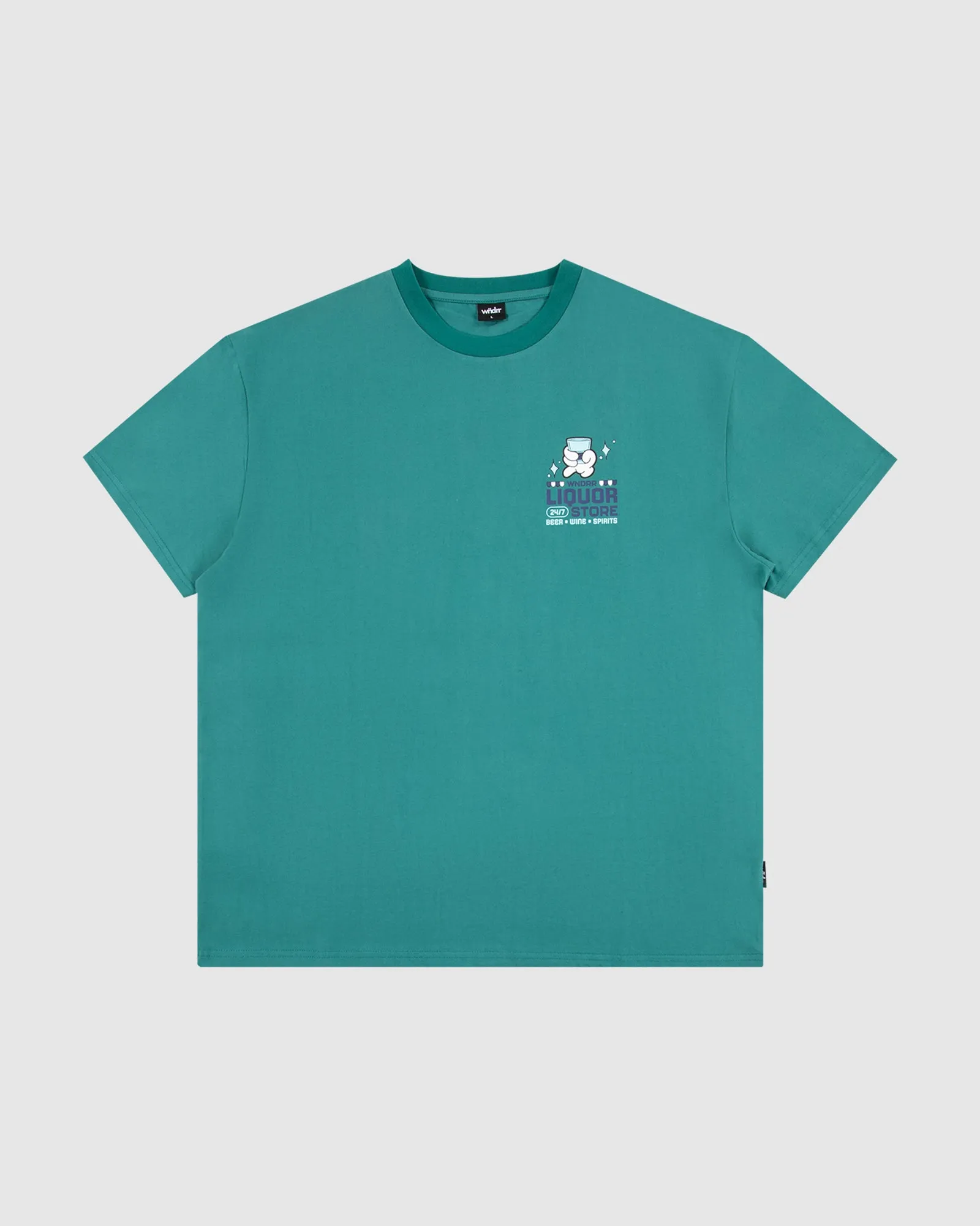 LIQUOR BOX FIT TEE - DARK TEAL sold by WNDRR product image thumbnail 3