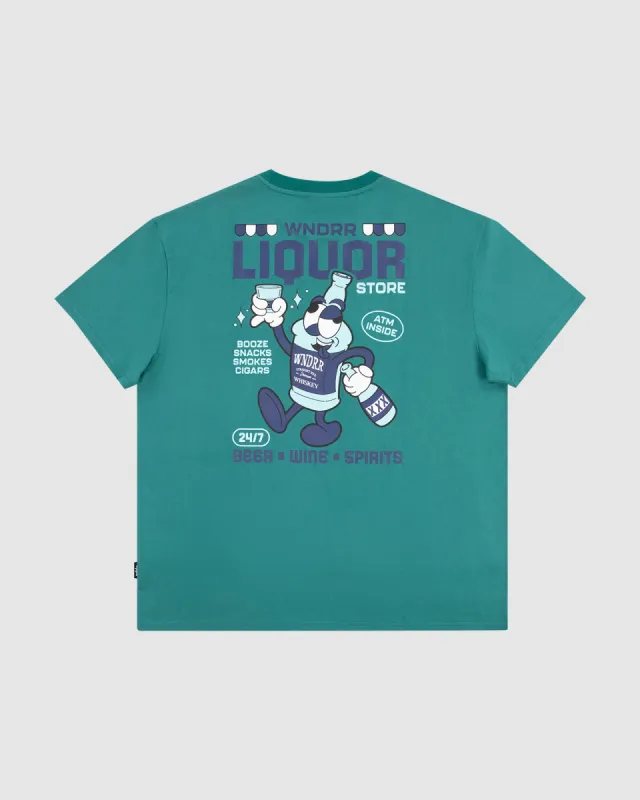 LIQUOR BOX FIT TEE - DARK TEAL sold by WNDRR